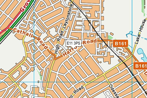 E11 3PS map - OS VectorMap District (Ordnance Survey)