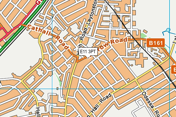 E11 3PT map - OS VectorMap District (Ordnance Survey)