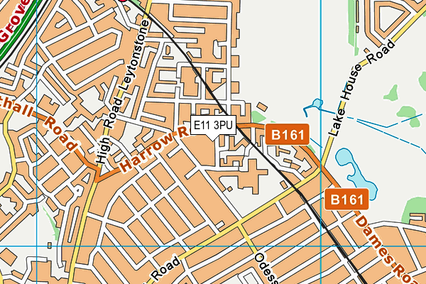 E11 3PU map - OS VectorMap District (Ordnance Survey)