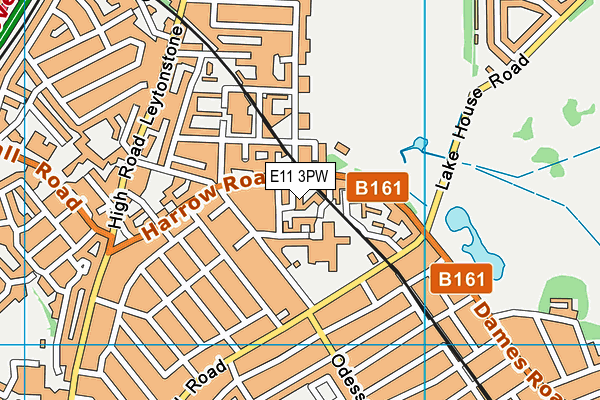 E11 3PW map - OS VectorMap District (Ordnance Survey)