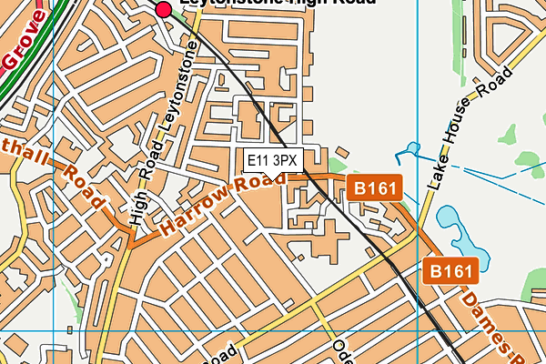 E11 3PX map - OS VectorMap District (Ordnance Survey)