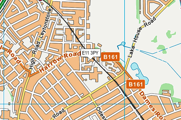E11 3PY map - OS VectorMap District (Ordnance Survey)