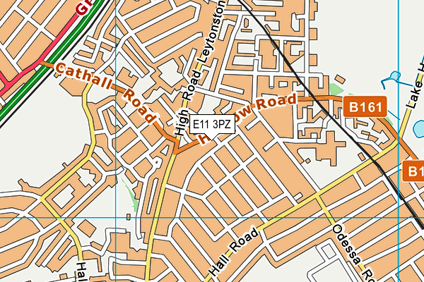 E11 3PZ map - OS VectorMap District (Ordnance Survey)