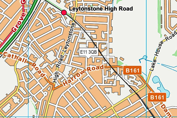 E11 3QB map - OS VectorMap District (Ordnance Survey)