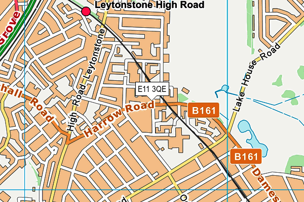 E11 3QE map - OS VectorMap District (Ordnance Survey)