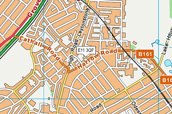 E11 3QF map - OS VectorMap District (Ordnance Survey)