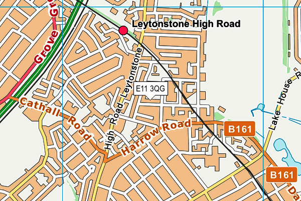 E11 3QG map - OS VectorMap District (Ordnance Survey)