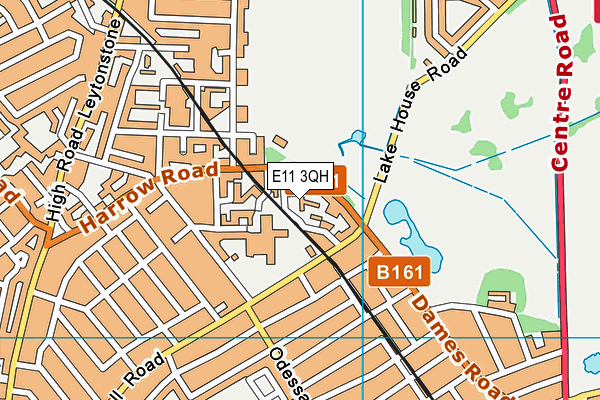 E11 3QH map - OS VectorMap District (Ordnance Survey)