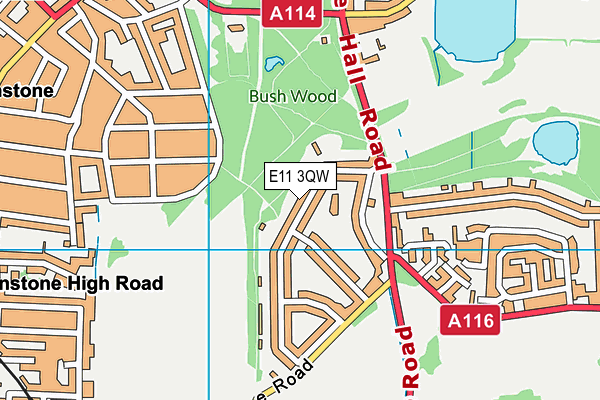 E11 3QW map - OS VectorMap District (Ordnance Survey)