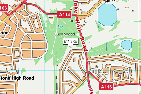 E11 3RE map - OS VectorMap District (Ordnance Survey)