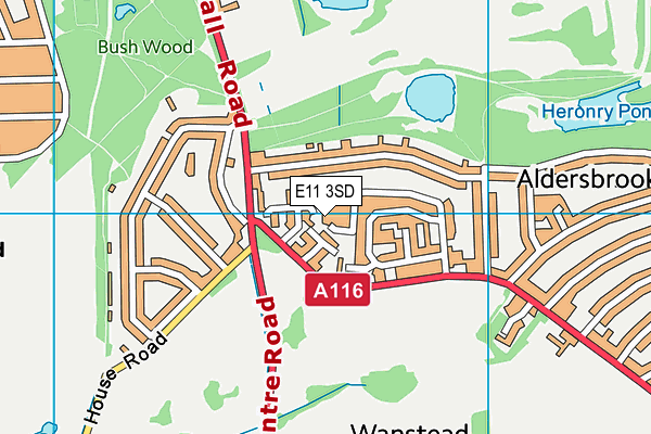 E11 3SD map - OS VectorMap District (Ordnance Survey)