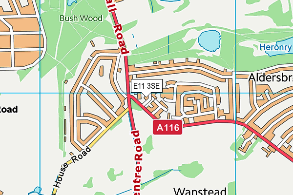 E11 3SE map - OS VectorMap District (Ordnance Survey)