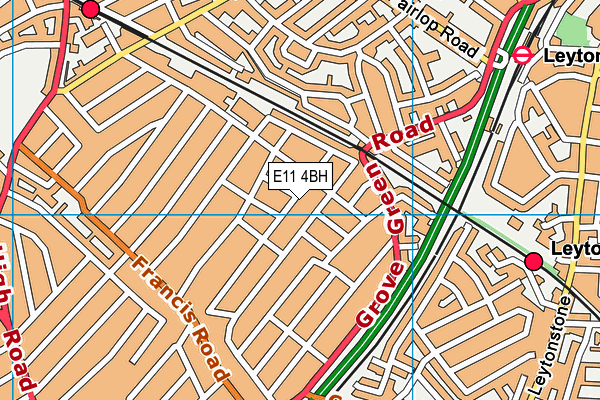 E11 4BH map - OS VectorMap District (Ordnance Survey)