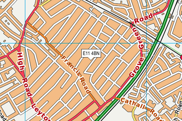E11 4BN map - OS VectorMap District (Ordnance Survey)