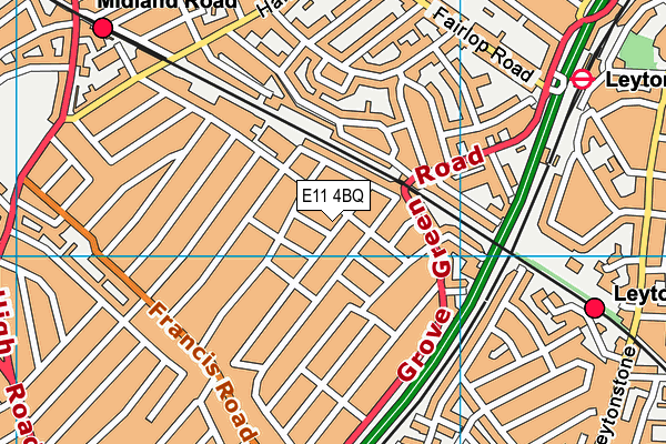 E11 4BQ map - OS VectorMap District (Ordnance Survey)