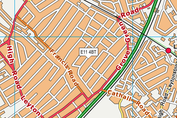 E11 4BT map - OS VectorMap District (Ordnance Survey)