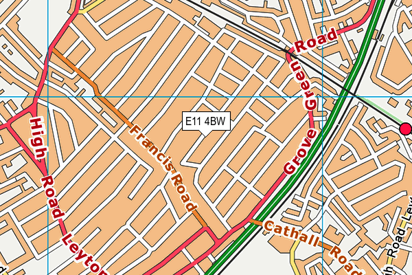E11 4BW map - OS VectorMap District (Ordnance Survey)
