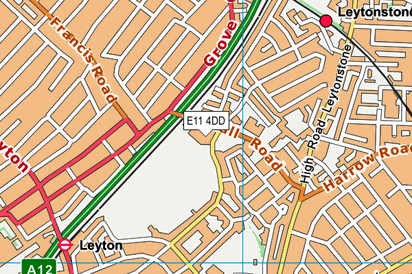 E11 4DD map - OS VectorMap District (Ordnance Survey)