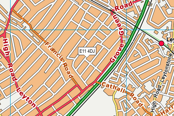 E11 4DJ map - OS VectorMap District (Ordnance Survey)