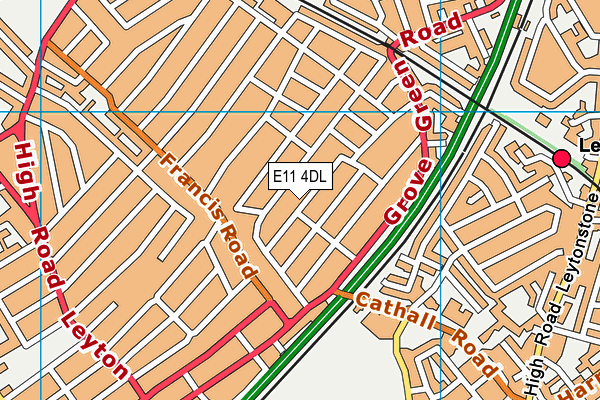 E11 4DL map - OS VectorMap District (Ordnance Survey)