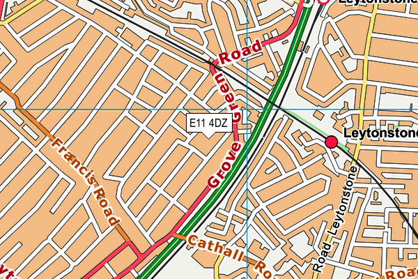 E11 4DZ map - OS VectorMap District (Ordnance Survey)