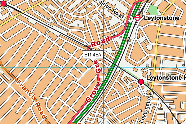 E11 4EA map - OS VectorMap District (Ordnance Survey)