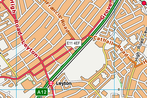 E11 4EF map - OS VectorMap District (Ordnance Survey)