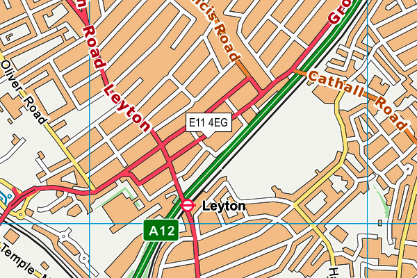 E11 4EG map - OS VectorMap District (Ordnance Survey)