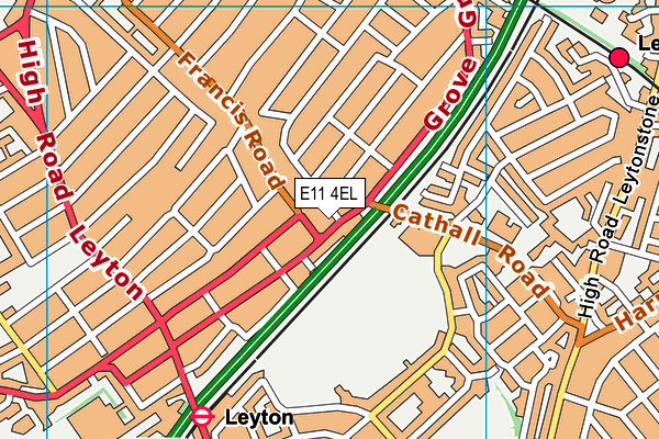 E11 4EL map - OS VectorMap District (Ordnance Survey)