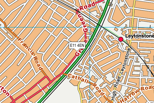 E11 4EN map - OS VectorMap District (Ordnance Survey)