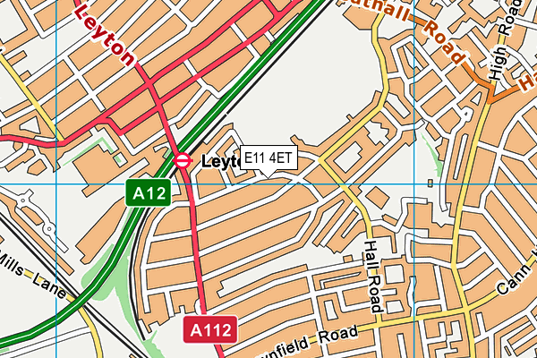 E11 4ET map - OS VectorMap District (Ordnance Survey)