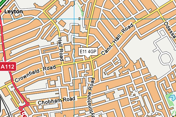 E11 4GP map - OS VectorMap District (Ordnance Survey)