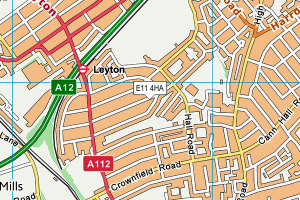 E11 4HA map - OS VectorMap District (Ordnance Survey)