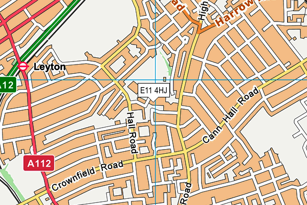 E11 4HJ map - OS VectorMap District (Ordnance Survey)