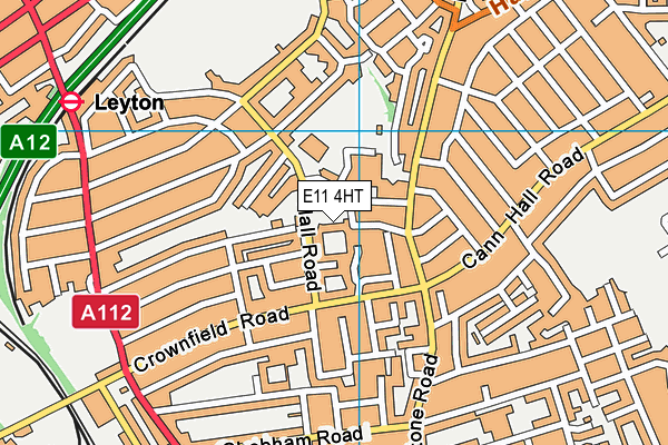 E11 4HT map - OS VectorMap District (Ordnance Survey)