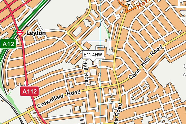 E11 4HW map - OS VectorMap District (Ordnance Survey)