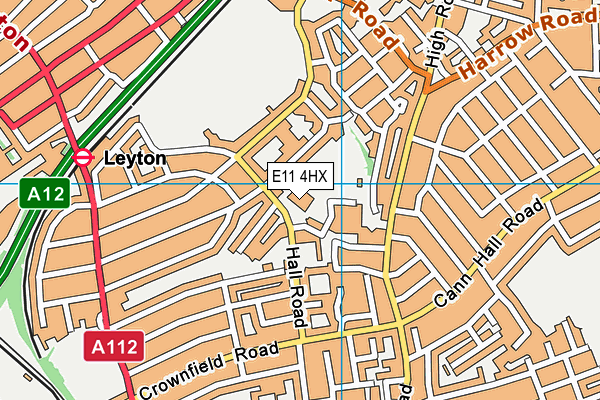 E11 4HX map - OS VectorMap District (Ordnance Survey)