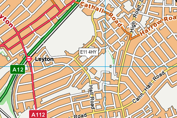 E11 4HY map - OS VectorMap District (Ordnance Survey)
