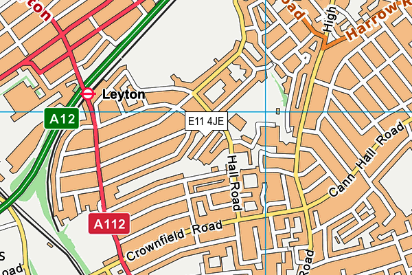 E11 4JE map - OS VectorMap District (Ordnance Survey)