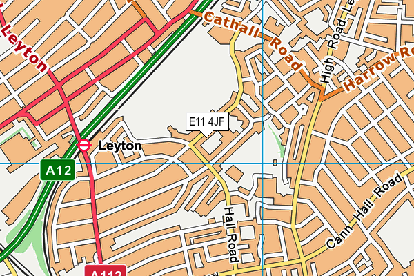 E11 4JF map - OS VectorMap District (Ordnance Survey)