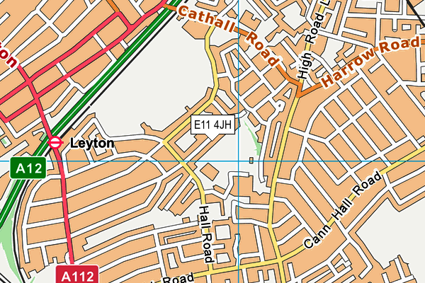 E11 4JH map - OS VectorMap District (Ordnance Survey)