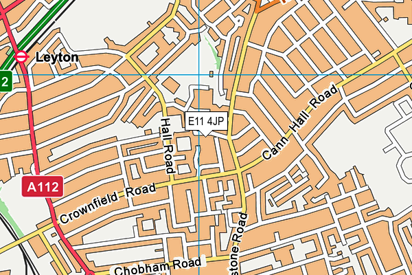 E11 4JP map - OS VectorMap District (Ordnance Survey)