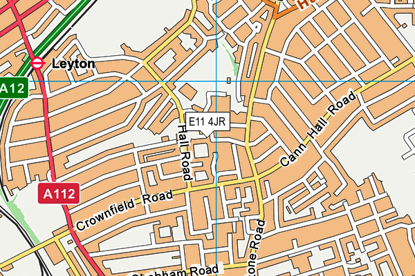 E11 4JR map - OS VectorMap District (Ordnance Survey)