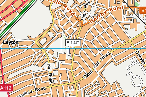 E11 4JT map - OS VectorMap District (Ordnance Survey)