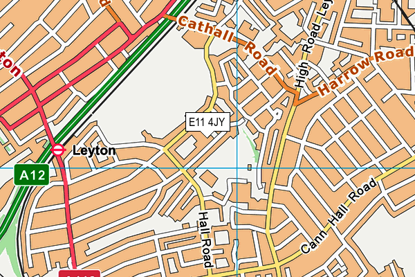 E11 4JY map - OS VectorMap District (Ordnance Survey)