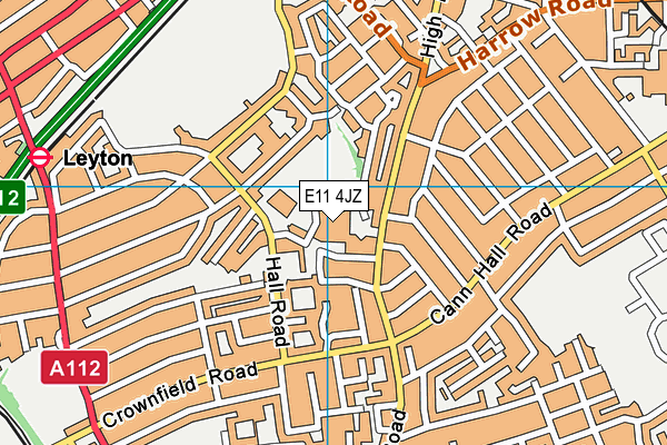 E11 4JZ map - OS VectorMap District (Ordnance Survey)