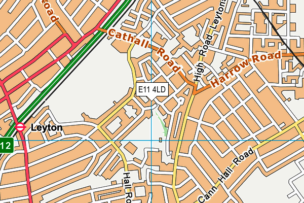 E11 4LD map - OS VectorMap District (Ordnance Survey)