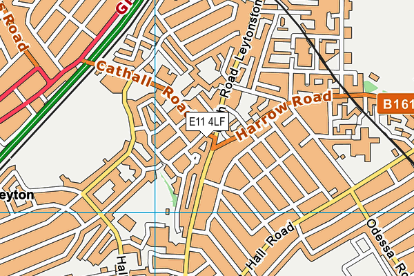 E11 4LF map - OS VectorMap District (Ordnance Survey)