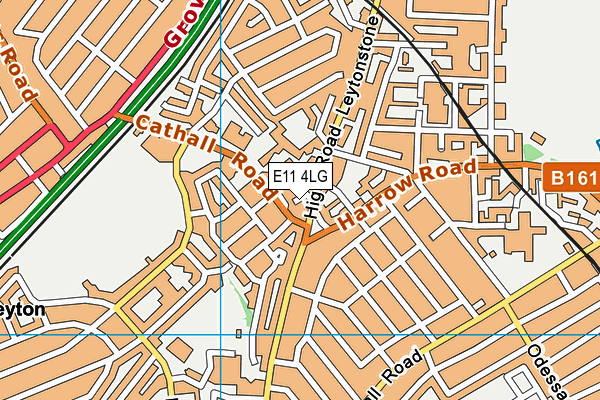 E11 4LG map - OS VectorMap District (Ordnance Survey)