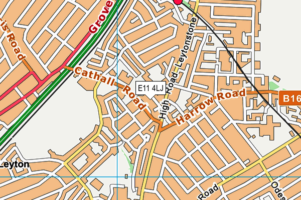 E11 4LJ map - OS VectorMap District (Ordnance Survey)